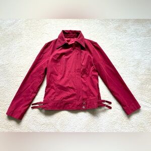 Vintage burgundy suede-like lightweight jacket, sz XS